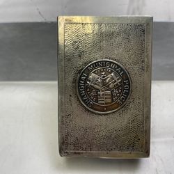 Unique Antique “Shanghai Municipal Police “ Mark Chinese Export Sterling Silver Matches Box: 42.8 grams 