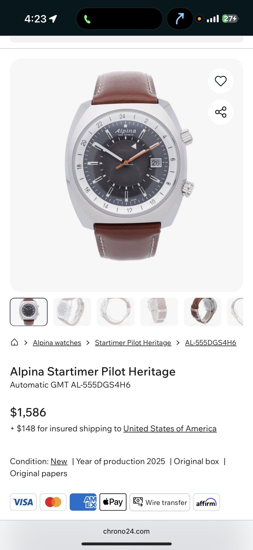 Alpina Startimer Pilot Heritage