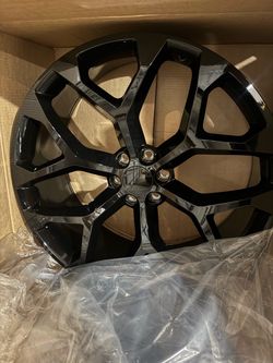 24s snowflakes black 6 lug rims new GMC Cadillac Chevy Nissan suv trucks
