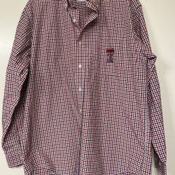 Texas Tech University Men’s Long Sleeve Button Down Plaid Shirt Size Medium  Campus specialities brand