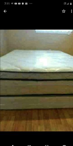 Queen size new thick pillow top bed can deliver new