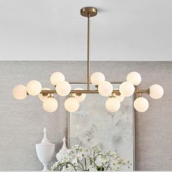Black Mid Century Modern Chandelier 