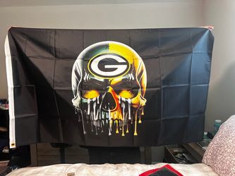 Green Bay Packers Skull Flag