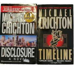 Michael Crichton Book Lot - 2 Paperback Books