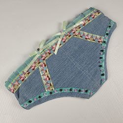 Mimiandme5 Custom Art Crafted Makeup-Cosmetic Bag with Zipper Embellished