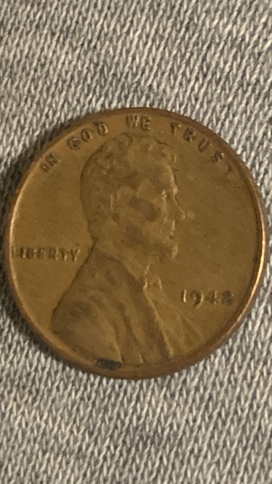 No Mint Mark 1942 Copper Penny