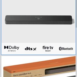 Amazon Fire TV Soundbar Plus (newest model) with built-in subwoofer, 3.1 channel, Dolby Atmos, clear dialogue