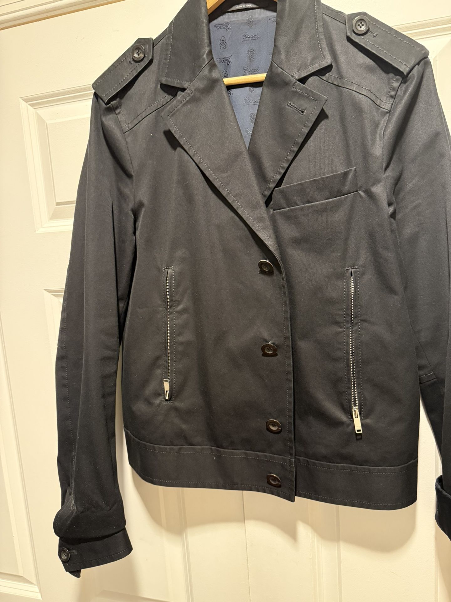 Gucci light Black Men’s Peacoat Jacket  Eu50 Sz M