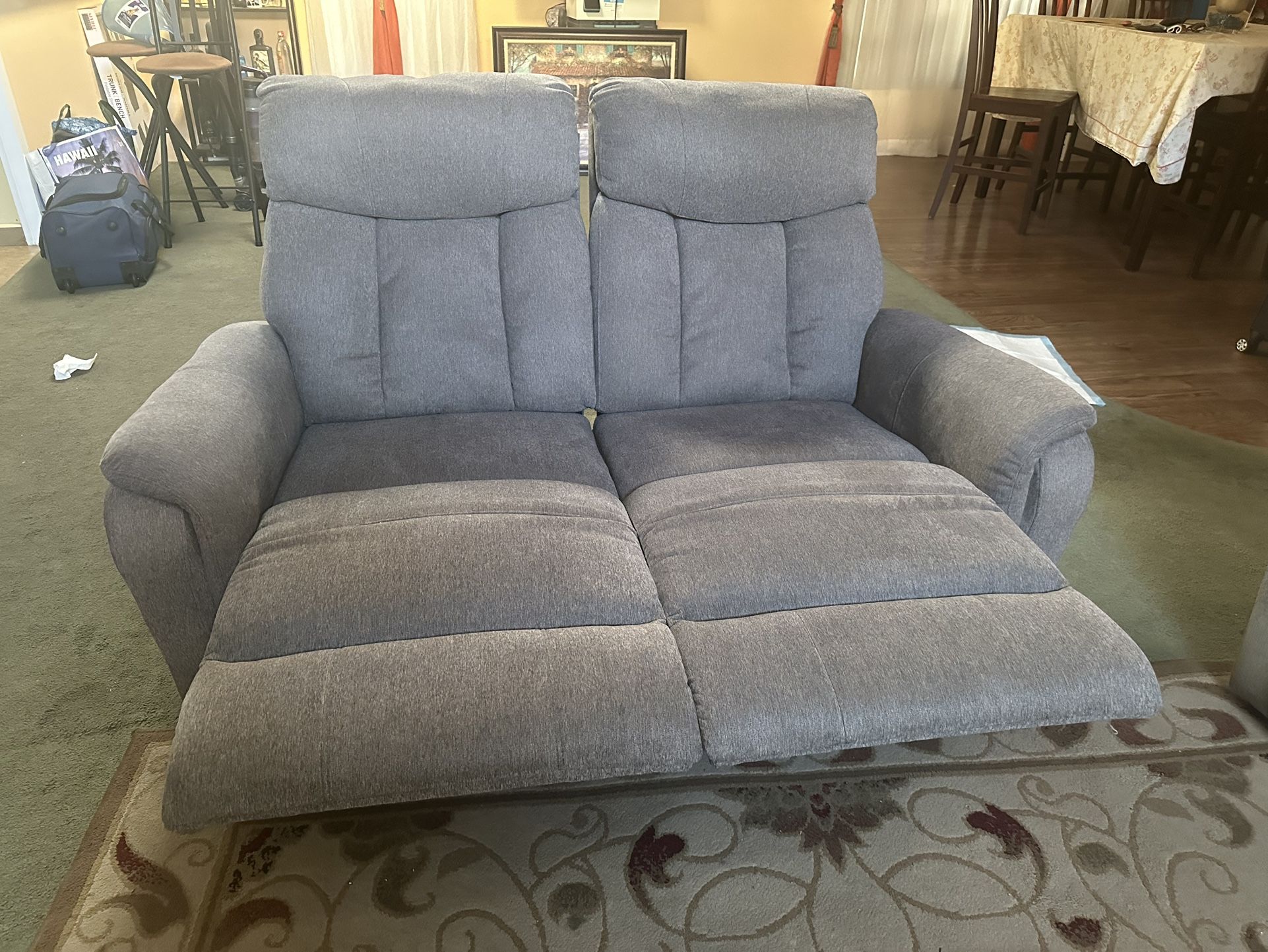 Gray Recliner Loveseat