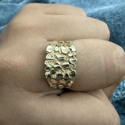 Gold Nugget Ring 