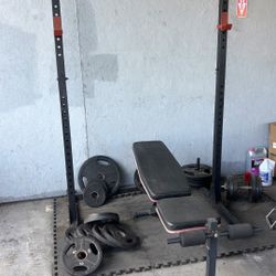 Home Gym Pull Up Squat Rack Bench Press