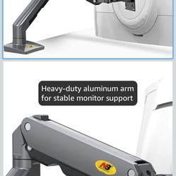 NB North Bayou Heavy Duty Monitor Arm Desk Mount, Full Motion Stand for 27"-45" Big Screens, 11lbs-33lbs Weight Capacity, Gaming Monitor Stand G60