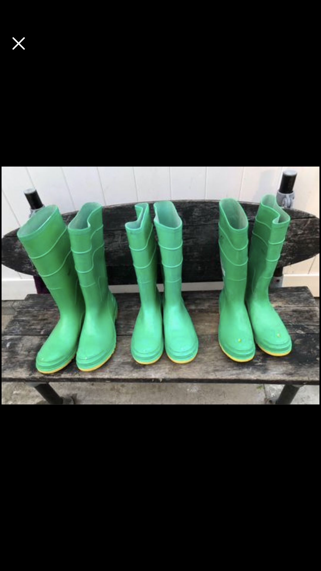 PVC Knee Boots Steel Toe Mens Size 11 12 and 14