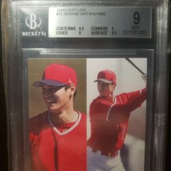 Shohei Ohtani Rookie #1/1090 Mint 9 2018 Leaf Live Beckett Grade 9 Los Angeles Angels Dodgers 