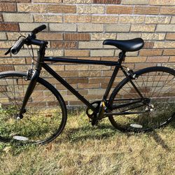 Matte Black Commuter Road Bike