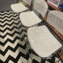 Mid Century Modern Chrome Wire Barstools