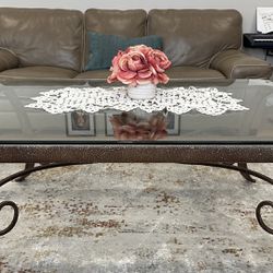 Extra large Heavy duty Glass Coffee and End Table