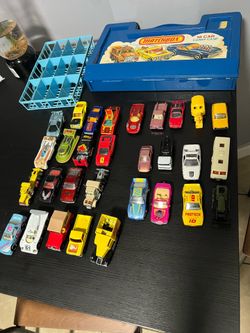 Vintage Matchbox, yatming, playart collection with vintage case and tray