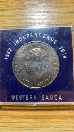1976 Western Samoa 1 Tālā commemorative coin. It was issued to celebrate the 200th anniversary of United States independence