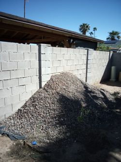 Free pile of stones. Located near Broadway & Dobson.