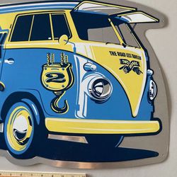 🔥 Rare Mint Two Roads Brewing Volkswagen VW Bus Metal Beer Bar Tin Sign  Bug 
