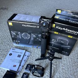 NIKON KEYMISSION 4K 360°DIGITAL ACTION CAMERA with ACCESSORIES