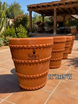 Terracotta planters $70ea 21”x19”