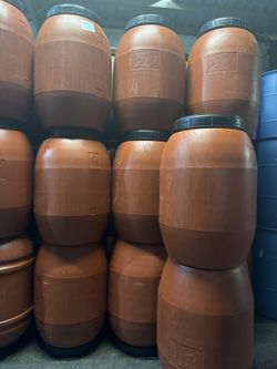 Red Open Top Drums