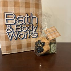 Bath & Body Works Brown Paw Sanitizer Holder & Sanitizers Set