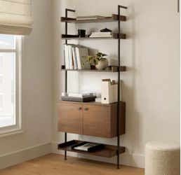 Article - Newberry 31.25” Wide Shelving Unit - Walnut 
