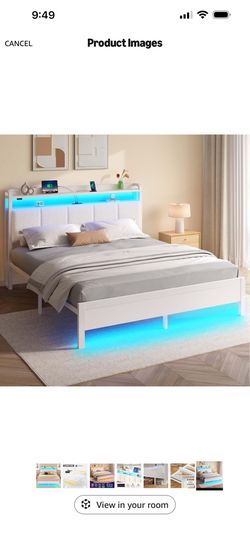 Queen bed frame and headboard