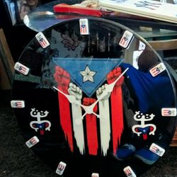 Puerto Rican Wood Clock 