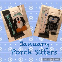 January Porch Sitter $50