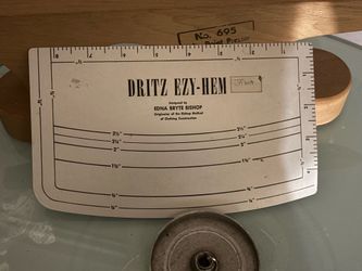 Vintage Dritz Ezy-Hem Aluminum Gauge - Edna Bryte Bishop Design