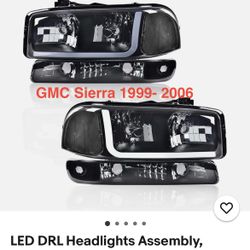 Headlights and turn signals lights set for gmc sierra