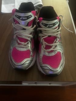 ASICS Silver & Pink Running Shoes – No Box