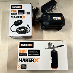 Worx MakerX 20VCordless Air Spray Rotary tool
