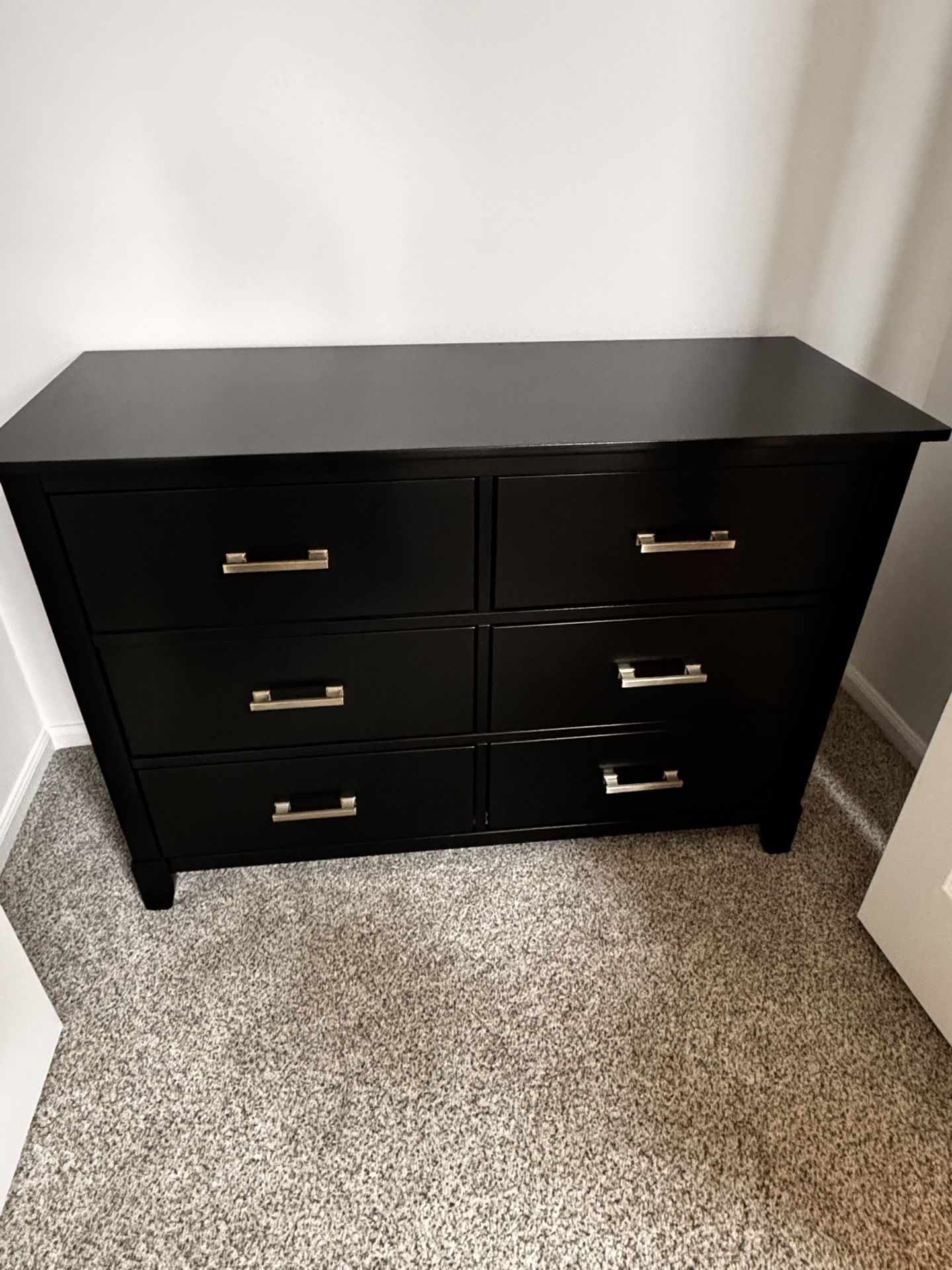 Universal Double 6 Drawers Dresser Black