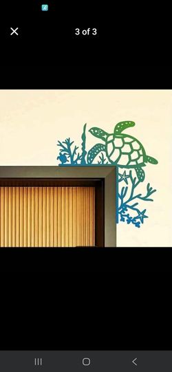 Sea Turtle Metal Door Frame Decoration, Iron Crafted Artwork (look through all 3 pictures)