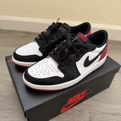 Size 6.5 - Air Jordan 1 Retro OG Low Black Toe 2023 CZ0790-106