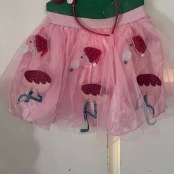CHRISTMAS FLAMINGOS TUTU  AND HEAD BAND