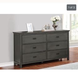 Bristol Rustic 6-Drawer Horizontal Dresser