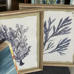 Watercolor leaf wall art BOGO 