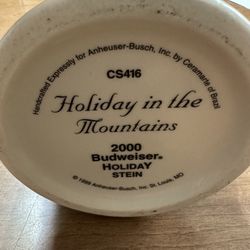 Budweiser 2000 Holiday stein CS 416