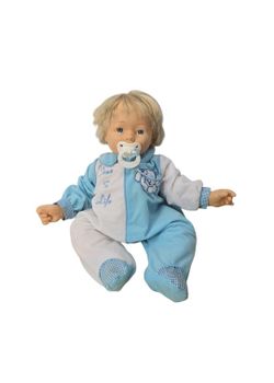 Vintage 1999 Citytoy BS176 18” Baby Doll W/ Sound Box Pacifier Blonde Blue Eyes