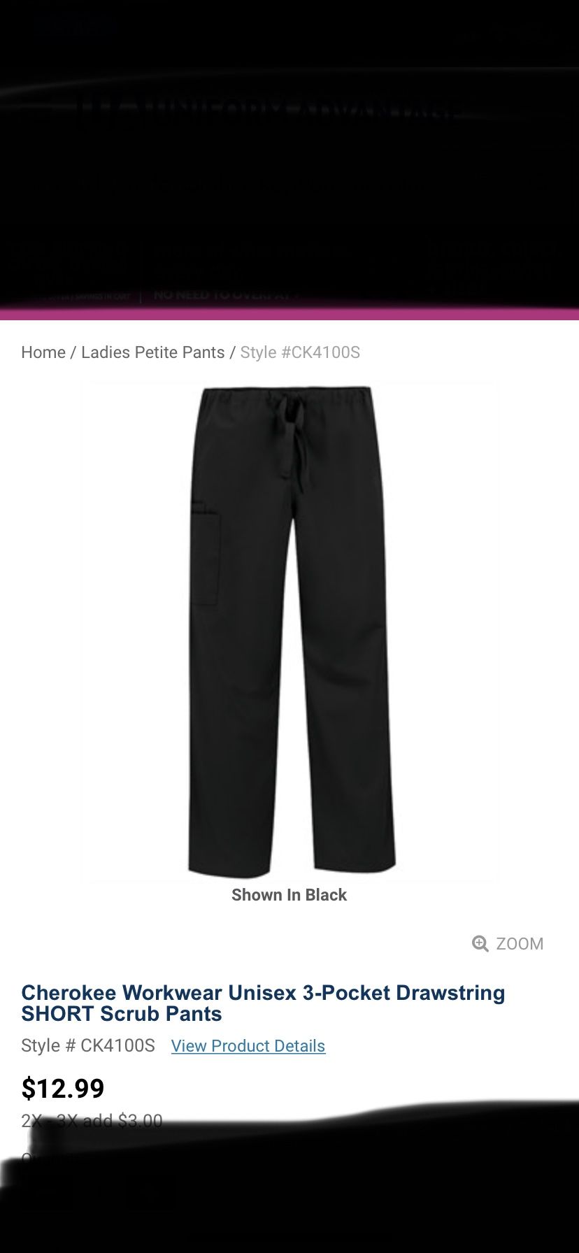 Scrub Pants- Black