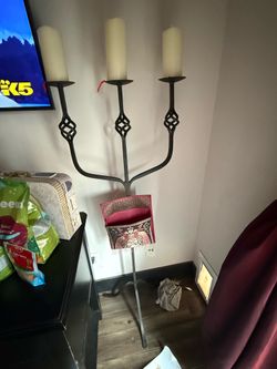 5 ft metal candelabra torchiere (2)