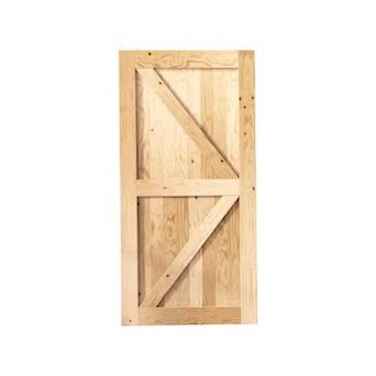 48-in x 84-in Unfinished Unfinished Pine Wood Solid core Single Barn Door