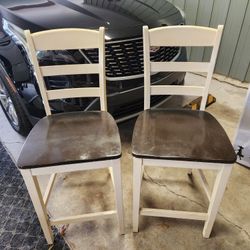 Two Country Style Pub Chairs
