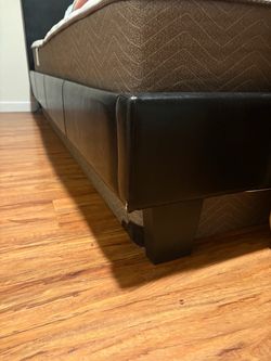 Pleather queen sized bed frame